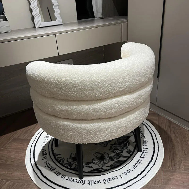 Customized Luxury Cashmere Makeup Chair,Nordic Living Room Armchair,Home Furniture,Leisure Chairs,Bedroom,Computer Sofas,Stool